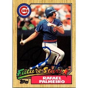 Rafael Palmeiro Signed 1987 Topps #634 Baseball Card Chicago Cubs RC Auto